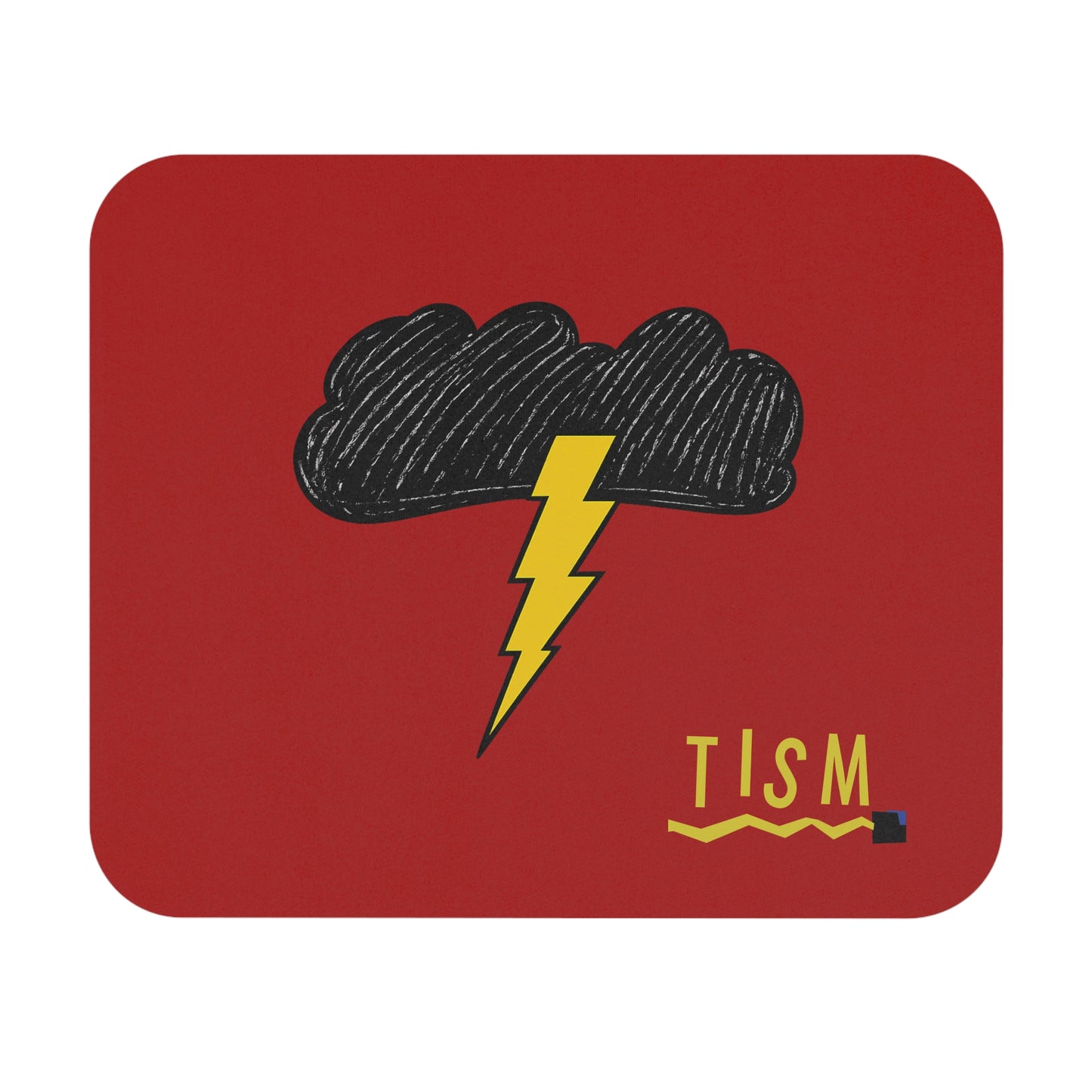 Copy of Storm Cloud Lightning Mouse Pad — Minimalist Yellow & Black Desk Mat