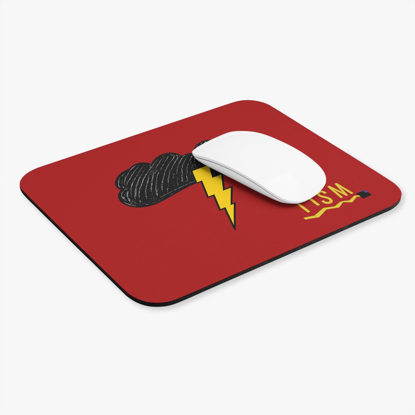 Copy of Storm Cloud Lightning Mouse Pad — Minimalist Yellow & Black Desk Mat