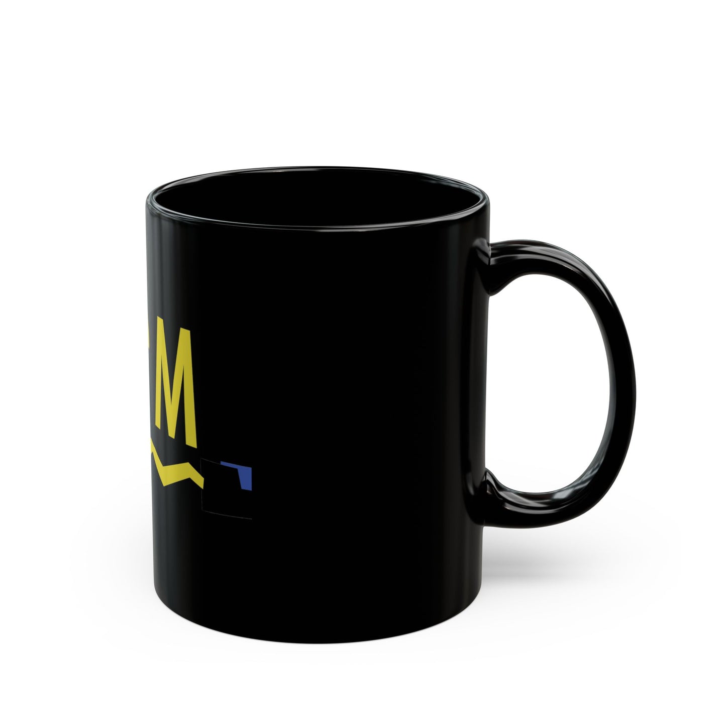 Autism Awareness Black Coffee Mug – Bold Yellow “AUTISM” Design (11oz/15oz)