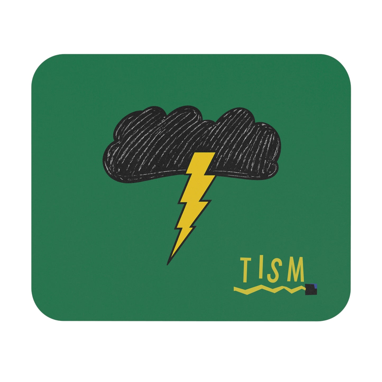Copy of Storm Cloud Lightning Mouse Pad — Minimalist Yellow & Black Desk Mat